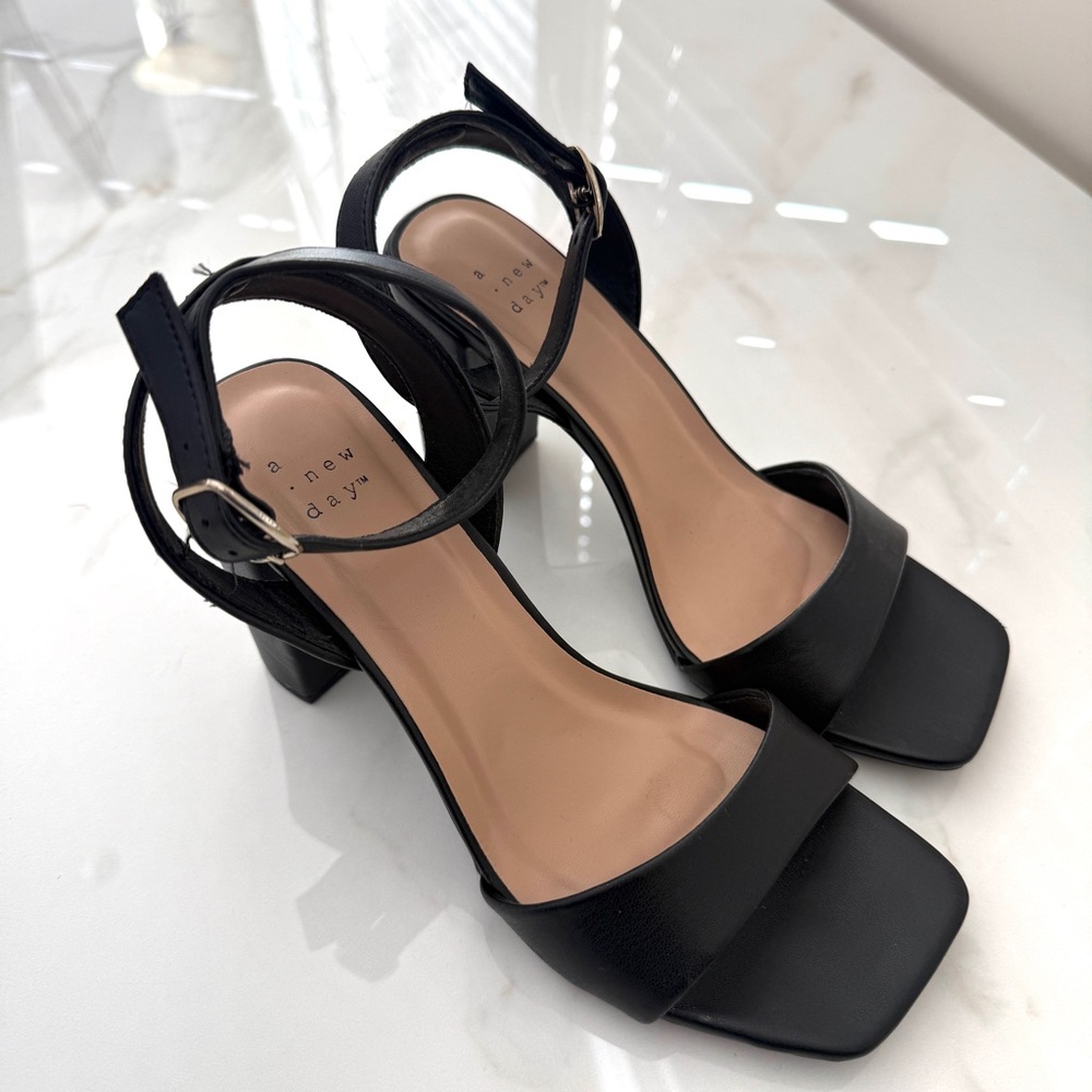 A New Day Black Women's Ankle Strap Heel - Picture 2 of 10